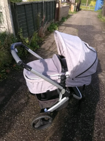 blue baby doll pram